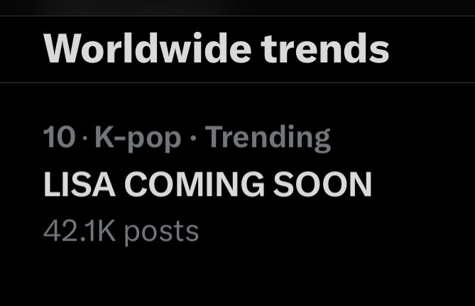 “LISA COMING SOON” Tendencias a nivel mundial después de la actualización de Lisa de BLACKPINK