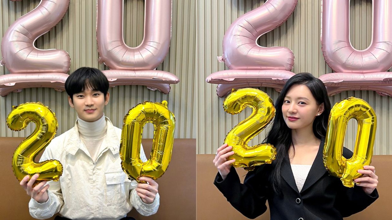 Kim Soo Hyun y Kim Ji Won celebran haber alcanzado el 20% de rating en Queen of Tears