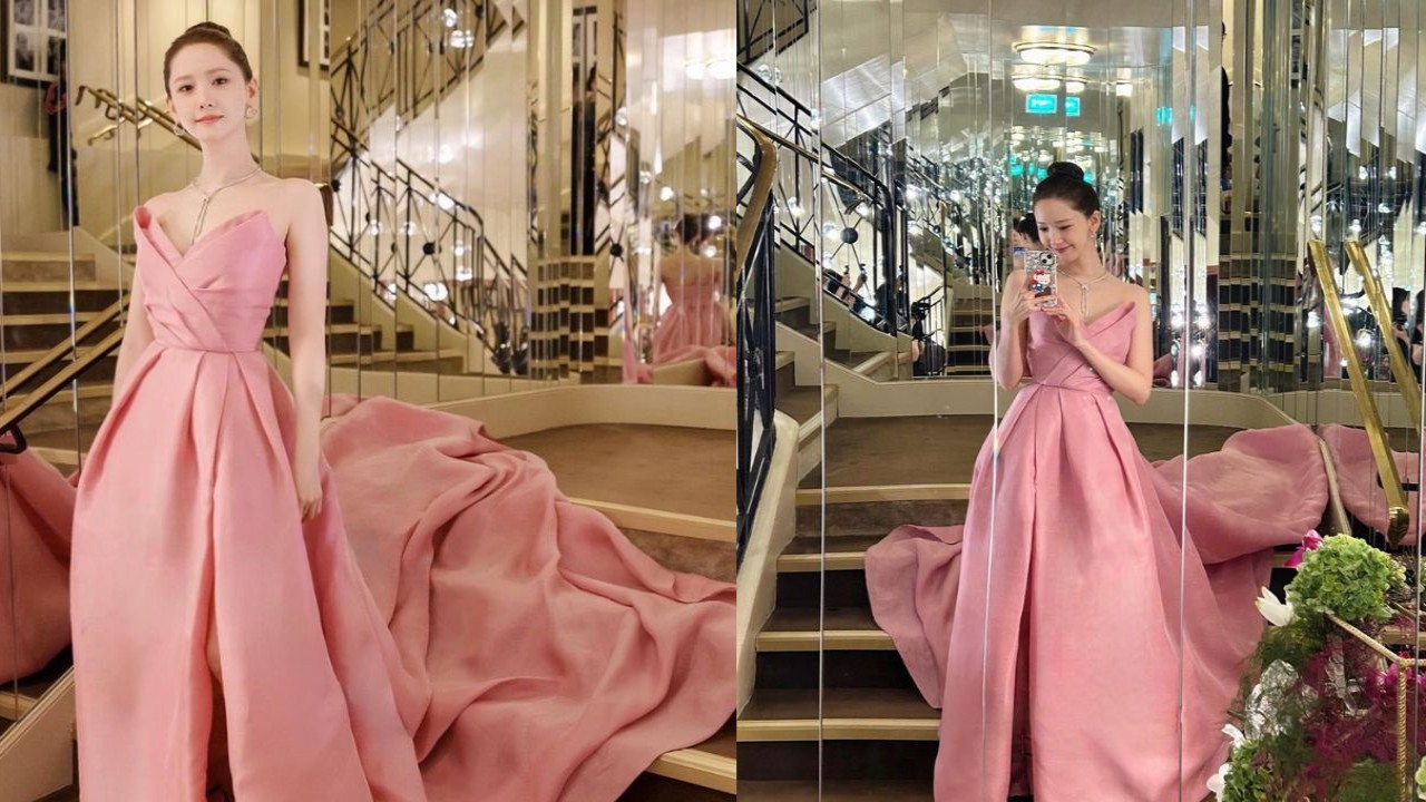 YoonA comparte el look de BTS de Cannes 2024 con un bonito vestido rosa y un maquillaje atemporal